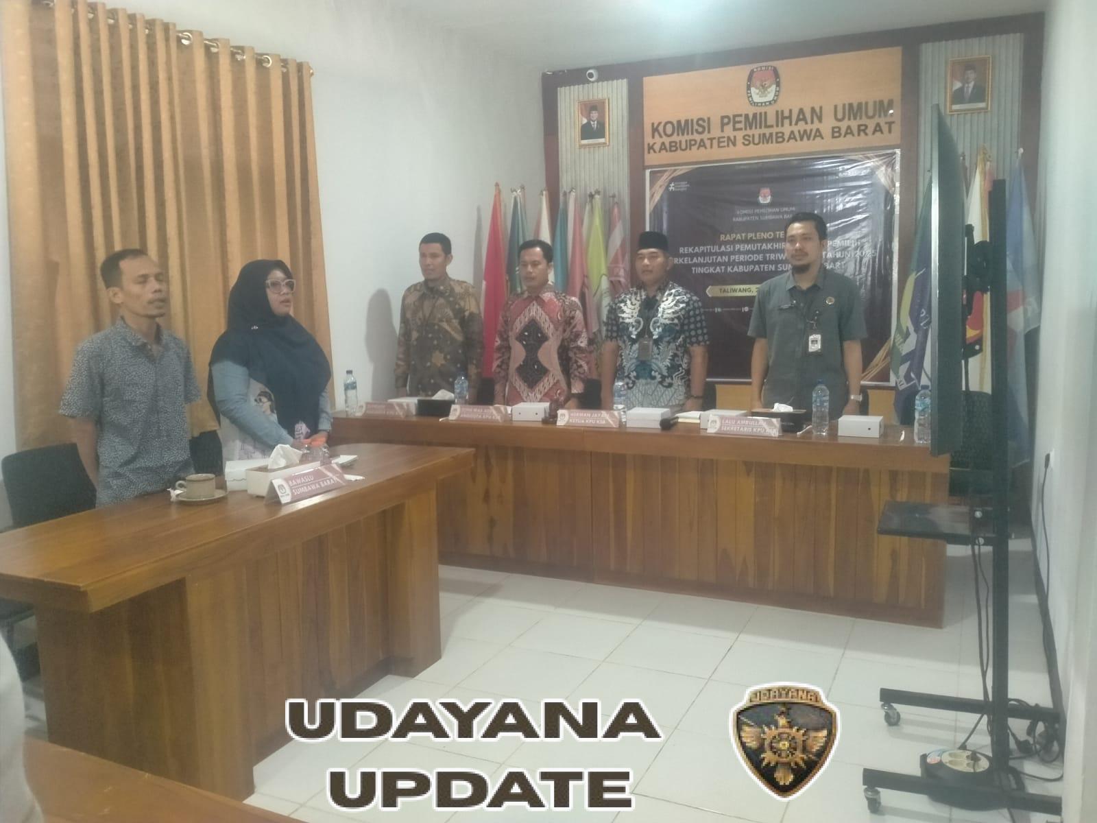 Pleno Rekapitulasi PDPB Sumbawa Barat Berjalan Lancar dan Transparan
