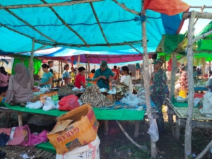 Pererat Silaturahmi, Babinsa Koramil 01/Loli Sambangi Warga Pasar Lokory