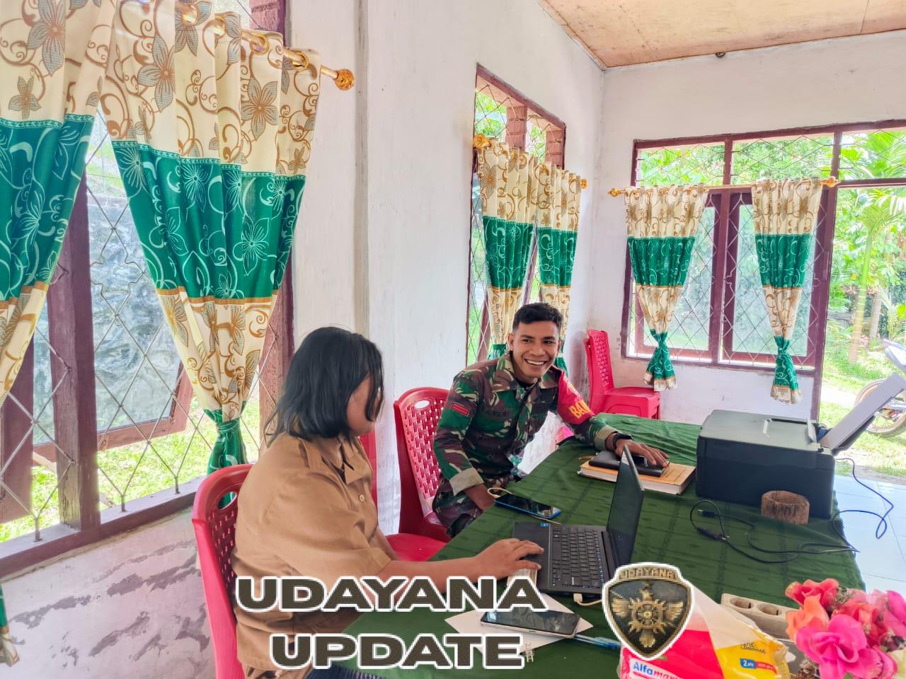 Wujud Kemanunggalan TNI-Rakyat, Babinsa 1602/Ende Sambangi Desa Binaan