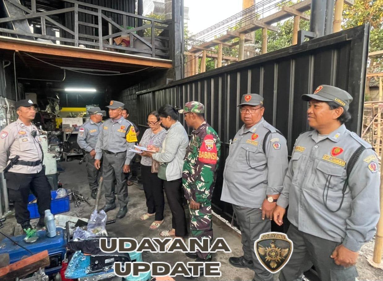 Babinsa Dampingi Sidak Penduduk Non Permanen di Desa Sanur Kaja 64 Orang Terjaring