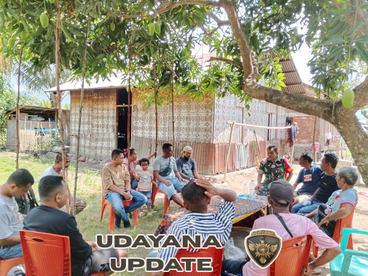 Babinsa Koramil 1602-01/Ende Tingkatkan Kewaspadaan Masyarakat di Desa Nabe