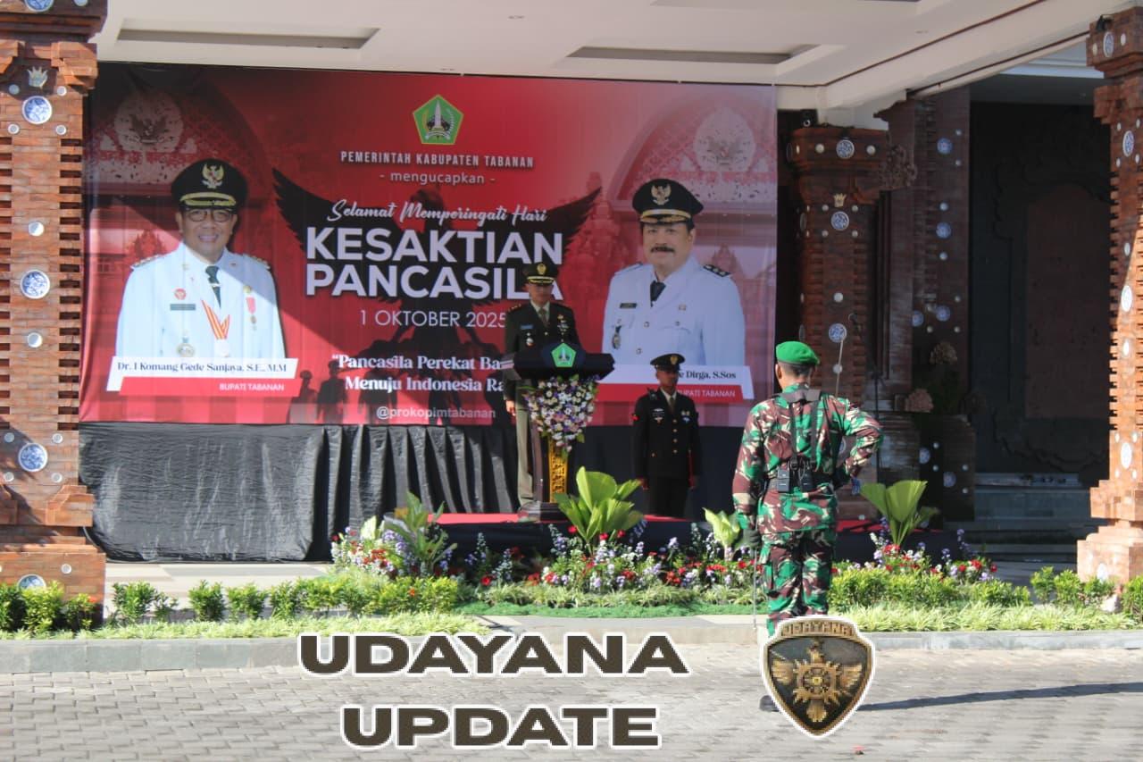Momentum Hari Kesaktian Pancasila, Dandim Tabanan Bertindak Sebagai Irup di Pemkab Tabanan