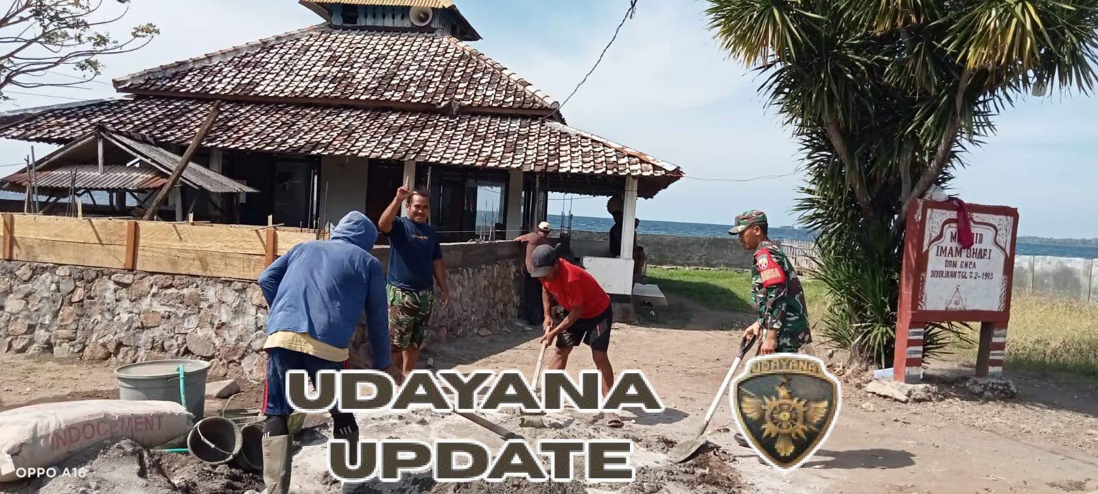 Babinsa Kramat Gotong Royong Bangun Masjid