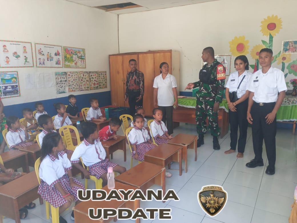 Babinsa Kawal Distribusi Makan Bergizi Gratis Bagi Anak Anak Kelompok Bermain