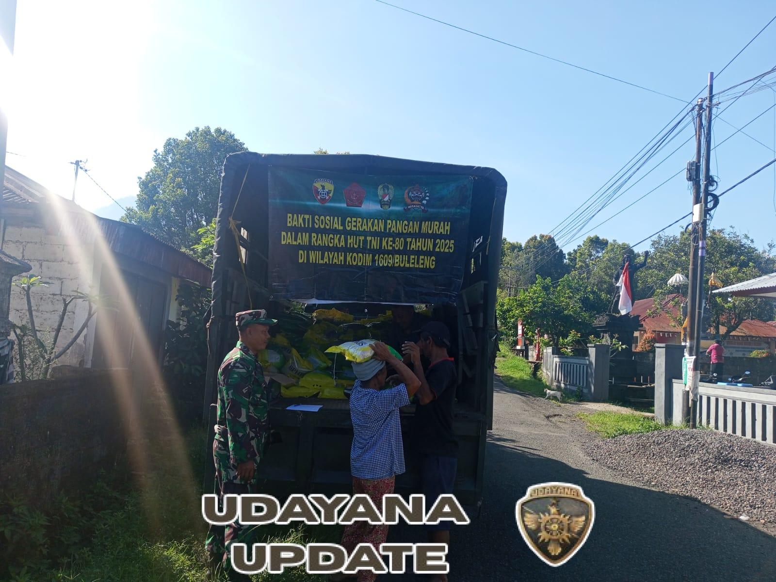 Ratusan Warga Desa Gesing Antusias Sambut Program Pangan Murah TNI