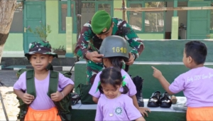 Waduh, Kodim Klungkung Diserbu Puluhan Anak TK