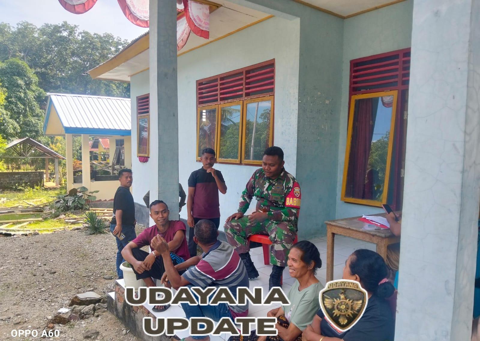 Babinsa Maurole Ajak Warga Otogedu Jaga Keamanan dan Kebersihan Lingkungan