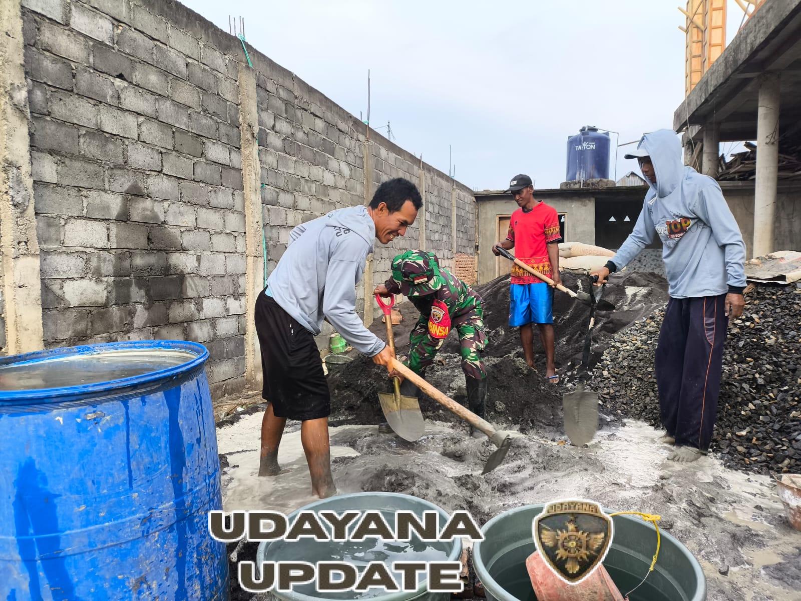 Serka Suhardi Pimpin Cor Tiang Lantai 2 Masjid di Desa Risa