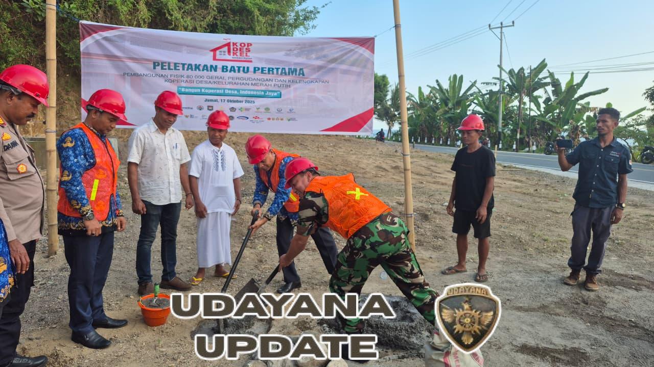 Semangat Kebersamaan, Kodim 1602/Ende Dukung Pembangunan Koperasi Merah Putih di Ende Utara