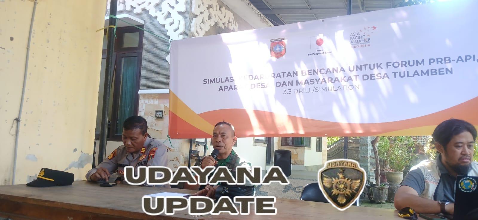 Pjs.Danramil 1623-08/Kubu hadiri rakor Simulasi Kedaruratan Bencana Untuk Forum PRB-API, Aparat Desa, Dan Masyarakat Desa Tulamben,