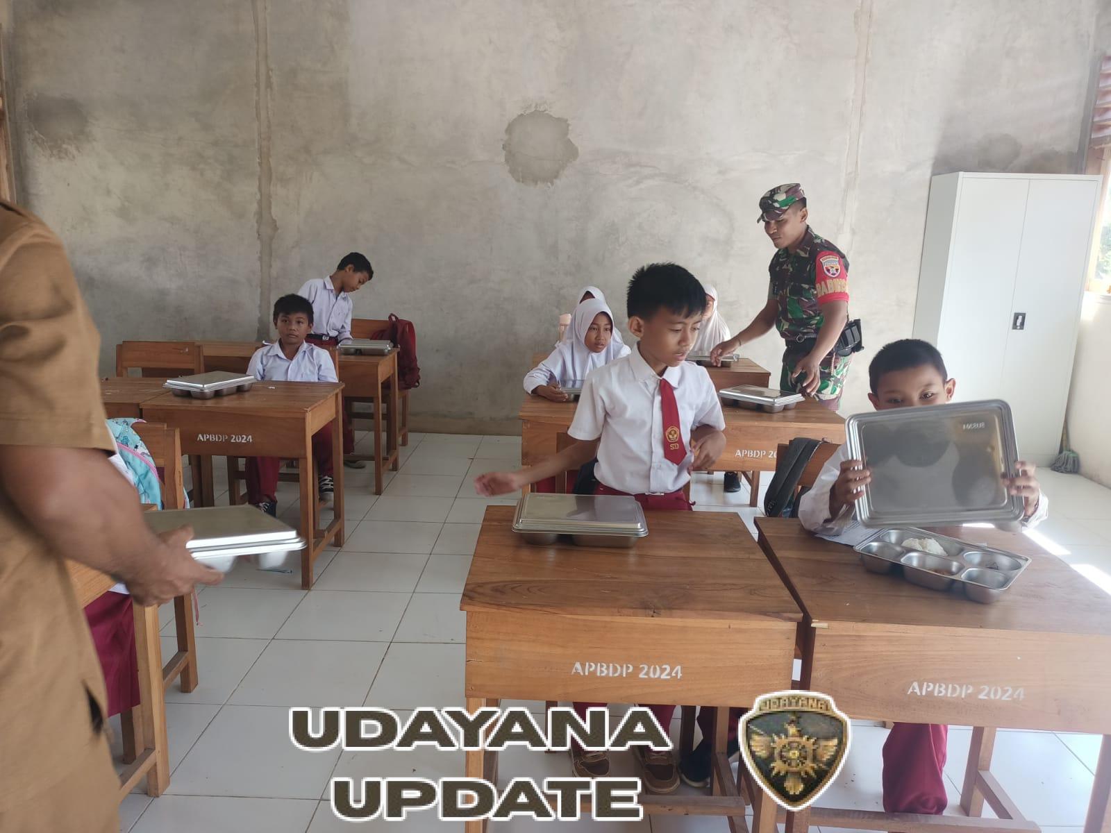 TNI Koramil 1628-03 Seteluk Dukung Kesehatan Anak Lewat MBG