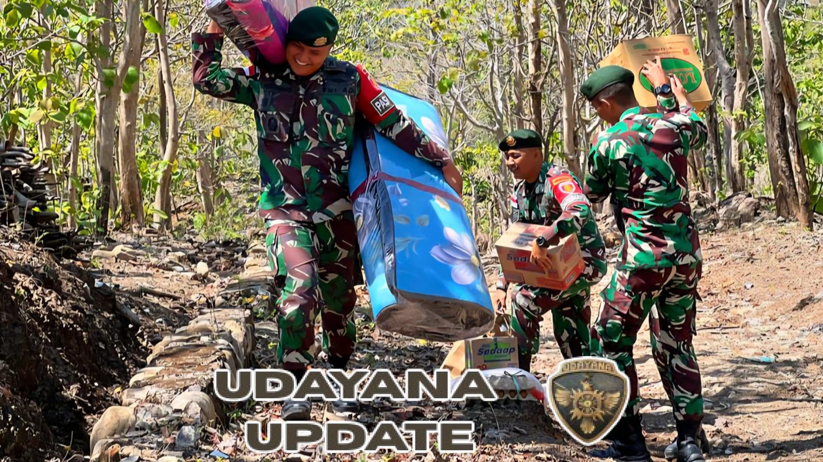 Sentuhan Kasih Prajurit Satgas Pamtas Yonarmed 12 Kostrad, Bantuan Sosial Warnai Kehangatan di Tapal Batas Negeri