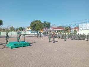 Kodim 1621/TTS Gelar Upacara Bendera Rutin Hari Senin