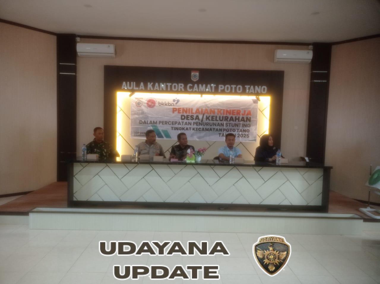 Camat Poto Tano Buka Penilaian Desa/Kelurahan dalam Upaya Percepatan Penurunan Stunting 2025