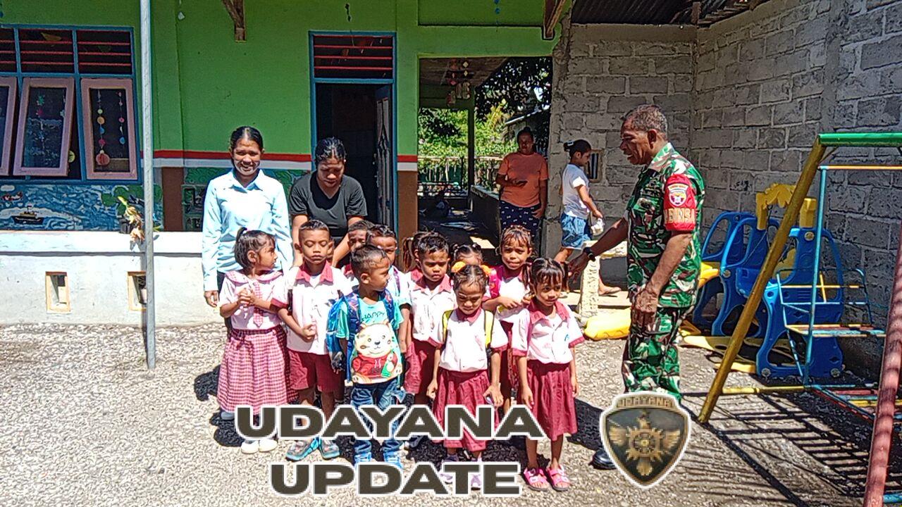Babinsa Silawan Serma Duarte Dos Santos Melaksanakan KBM Bagi Anak-Anak Paud
