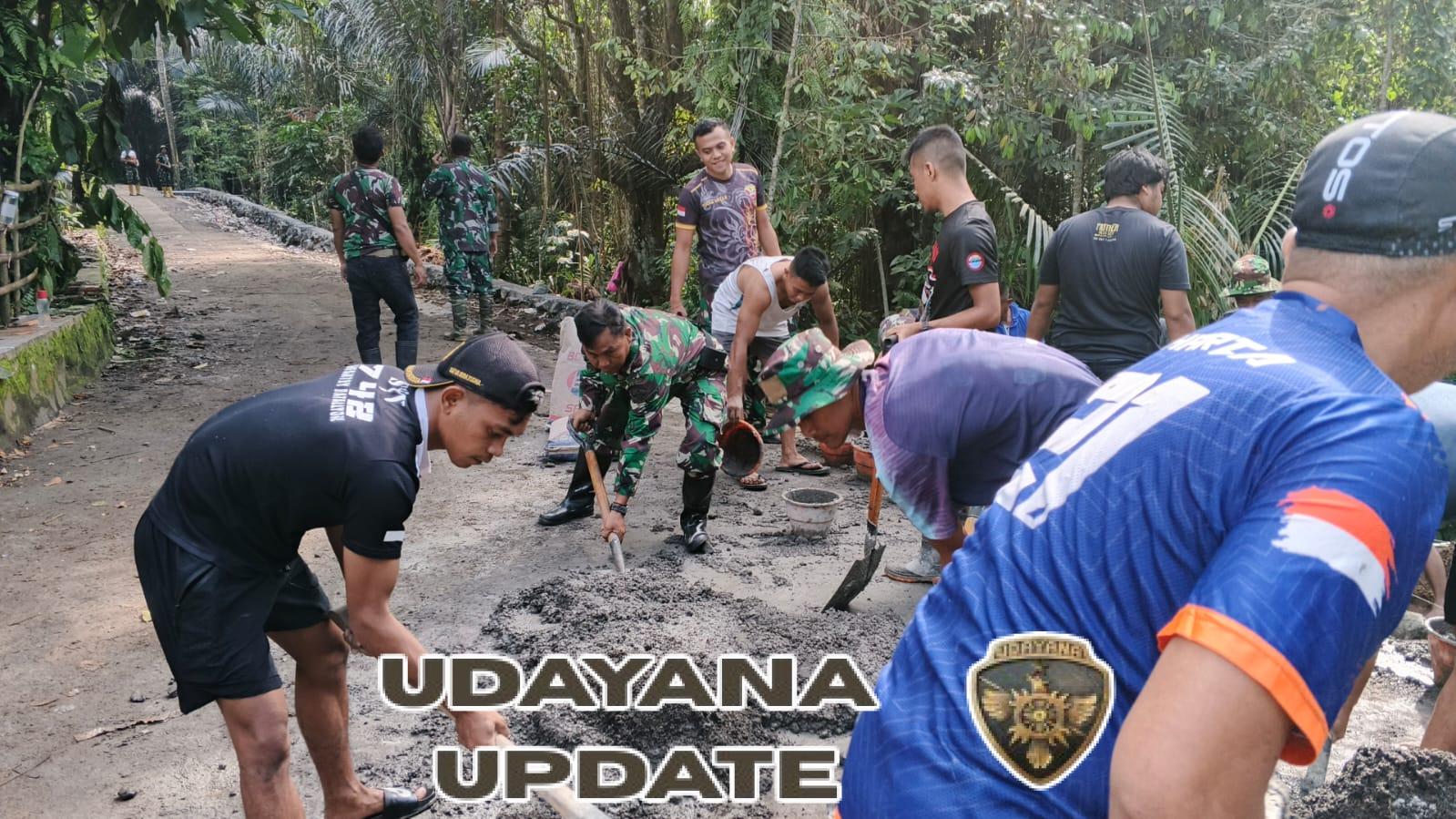 Sinergi Kades dan Prajurit, Talud TMMD Giri Madia Dikebut