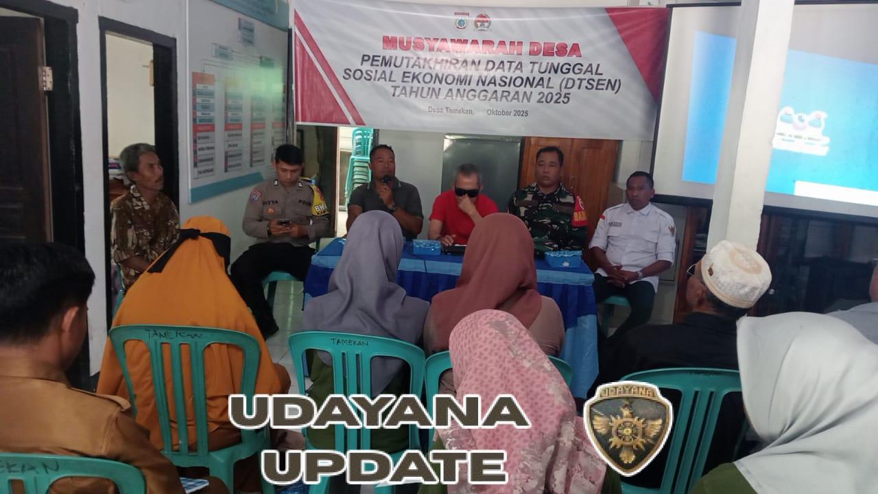 Sinergi Pemerintah Desa dan TNI, Babinsa Tamekan Dukung Pemutakhiran Data Sosial Ekonomi Nasional