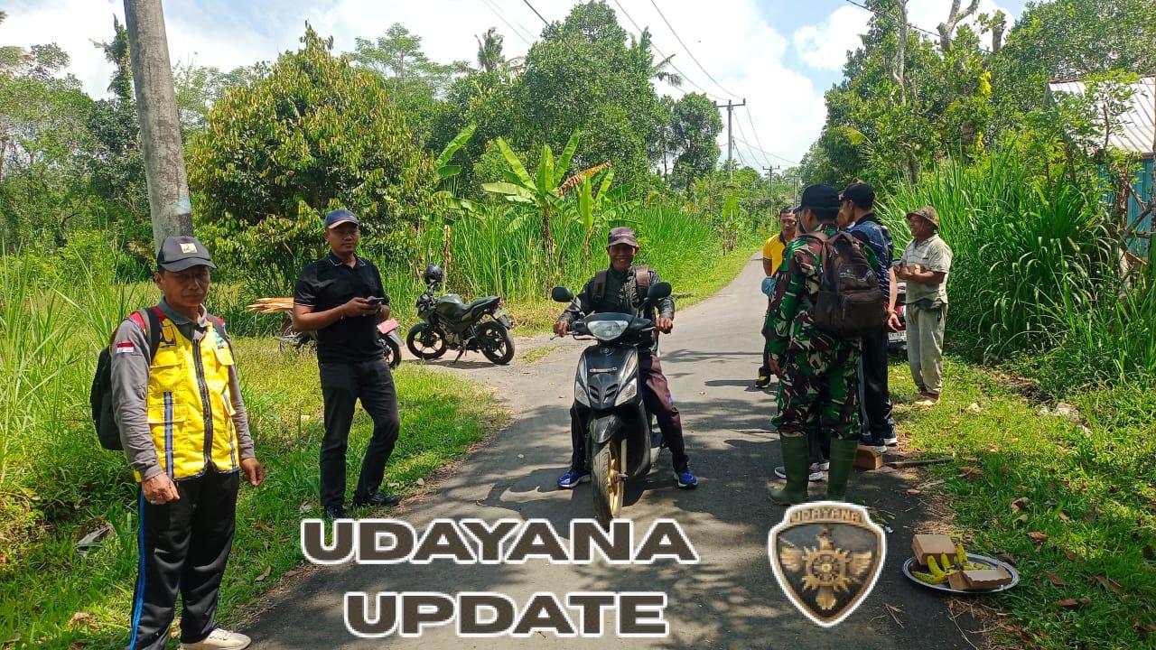 Pemasangan patok pondasi tiang pancang perkerasan jalan, persiapan pelaksanaan TMMD ta.2026 Kodim 1623/Karangasem.