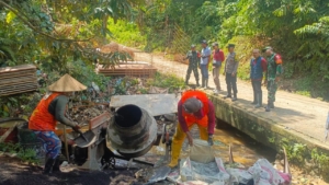 Danramil Banjarangkan Gelar Peninjauan Rehabilitasi Jaringan Utama Irigasi Subak Timuhun