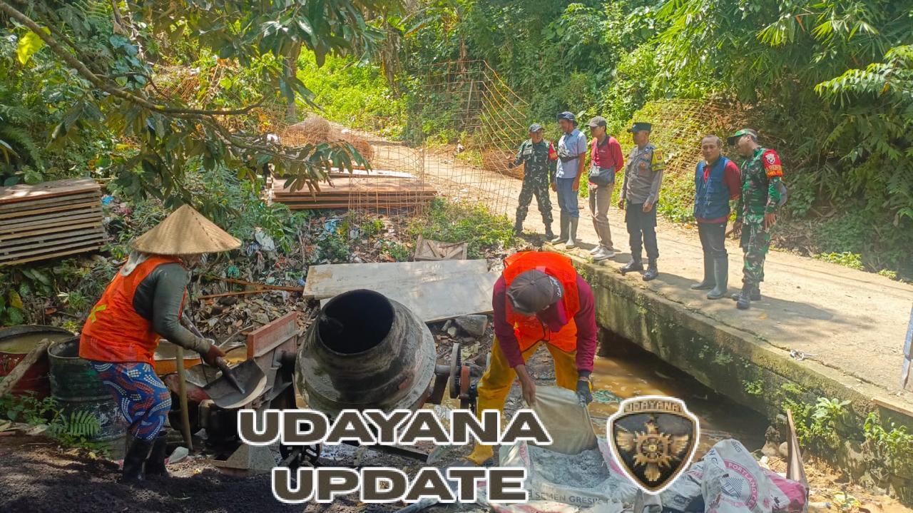 Danramil Banjarangkan Gelar Peninjauan Rehabilitasi Jaringan Utama Irigasi Subak Timuhun