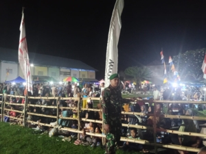 Patroli Malam Babinsa Koramil 1628-05/Jereweh Jaga Kondusivitas Turnamen Volly Ball Cup II