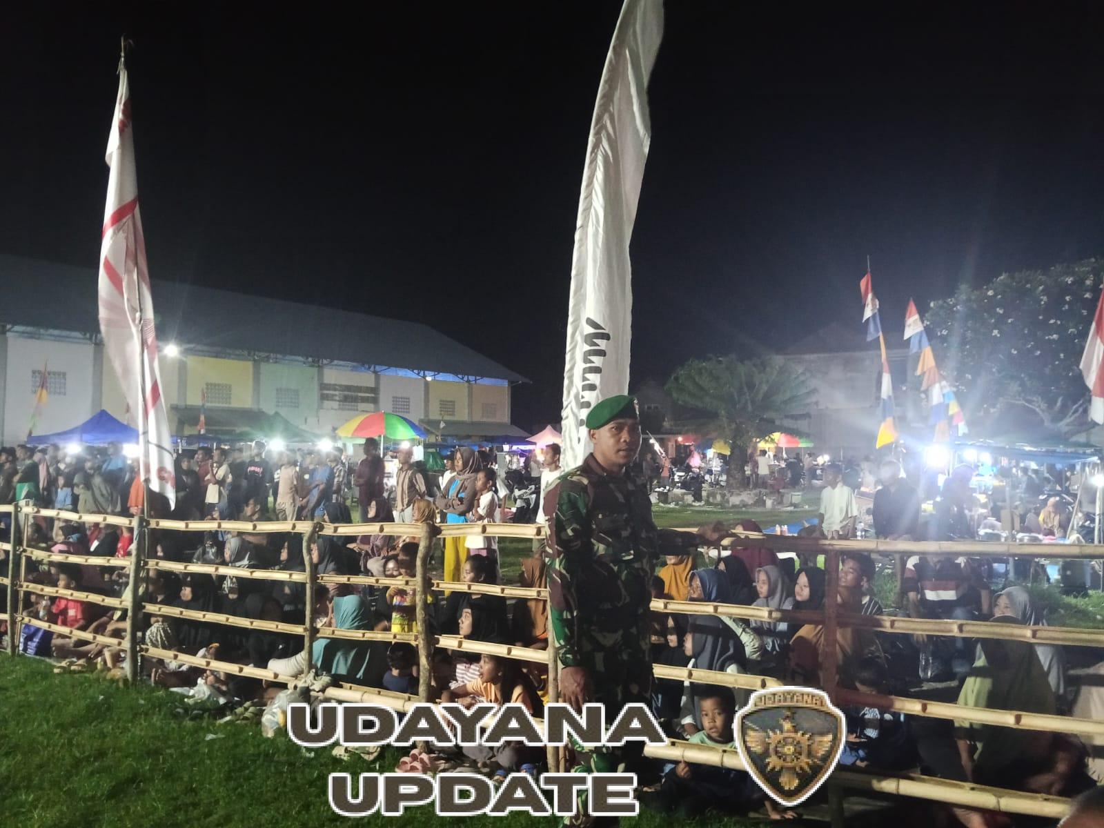 Patroli Malam Babinsa Koramil 1628-05/Jereweh Jaga Kondusivitas Turnamen Volly Ball Cup II