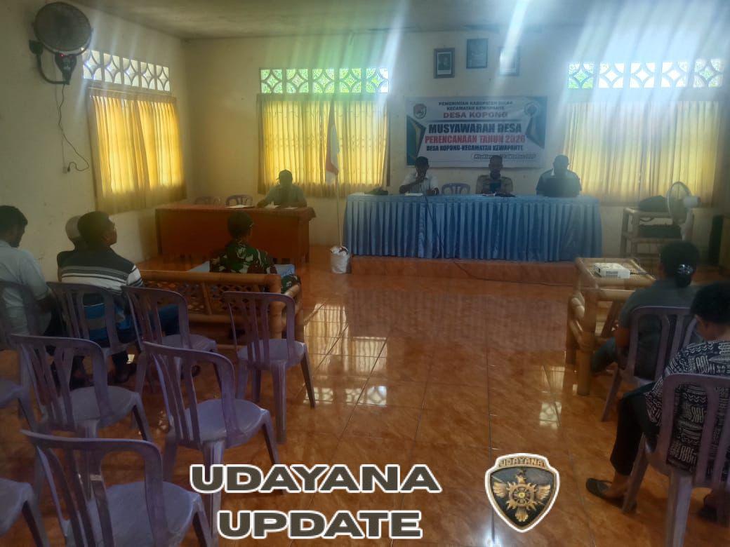 Babinsa Hadiri Musdes Perencanaan 2026 di Desa Kopong, Dorong Pembangunan Partisipatif