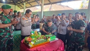 Wujud Sinergitas TNI–Polri, Polres Bangli Kunjungi Kodim 1626/Bangli di HUT ke-80 TNI