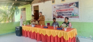 Sinergi TNI dan Pemerintah Desa Waibleler dalam Rembug Stunting 2025