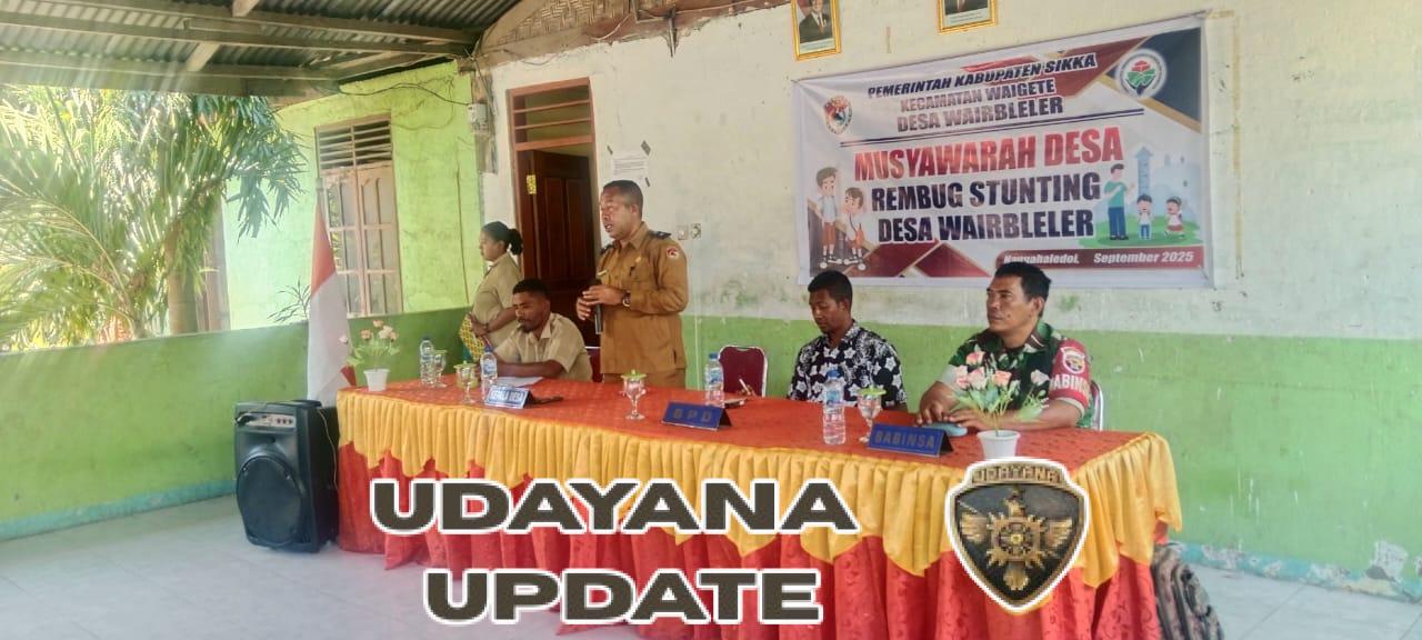 Sinergi TNI dan Pemerintah Desa Waibleler dalam Rembug Stunting 2025