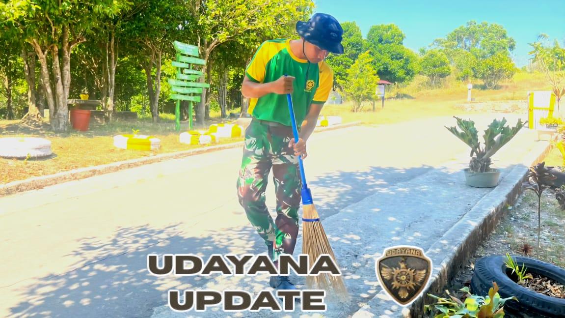 TNI dan Warga Perbatasan Kompak Bersihkan Gereja Hati Kudus Yesus Laktutus