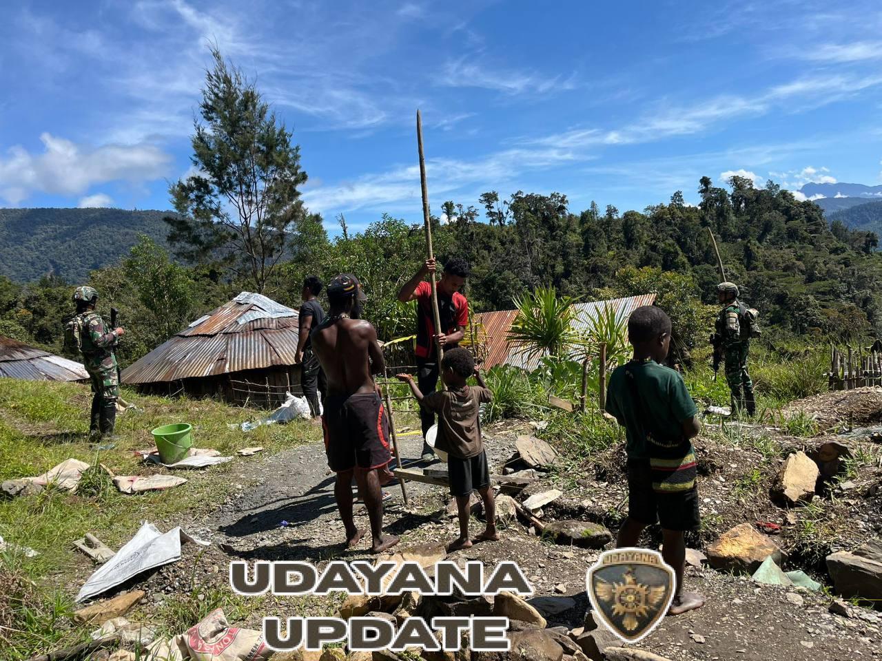 Manunggal Air Di Papua Satgas Yonif 743/PSY dan Masyarakat Tirineri Bergandeng Tangan Bangun Sumber Air Bersih