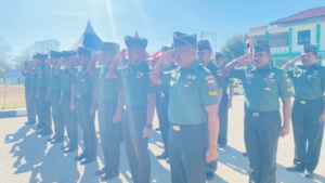 Dandim 1629/SBD Pimpin Upacara Korp Raport Kenaikan Pangkat