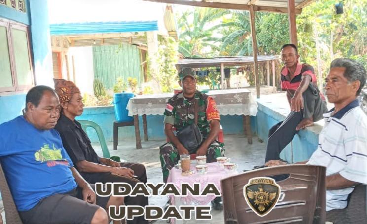 Babinsa Koramil 1618-06/Bian Tingkatkan Kamtibmas Lewat Duduk Bersama Warga Biboki Anleu