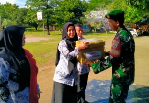 Koramil Utan Rhee Hadiri Upacara HUT PGRI ke-80 di Kecamatan Rhee