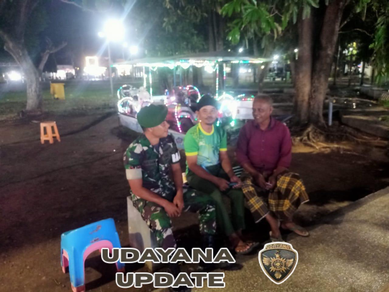 Piket Koramil 1628-01/Taliwang Gelar Patroli Malam, Ajak Warga Jaga Kamtibmas