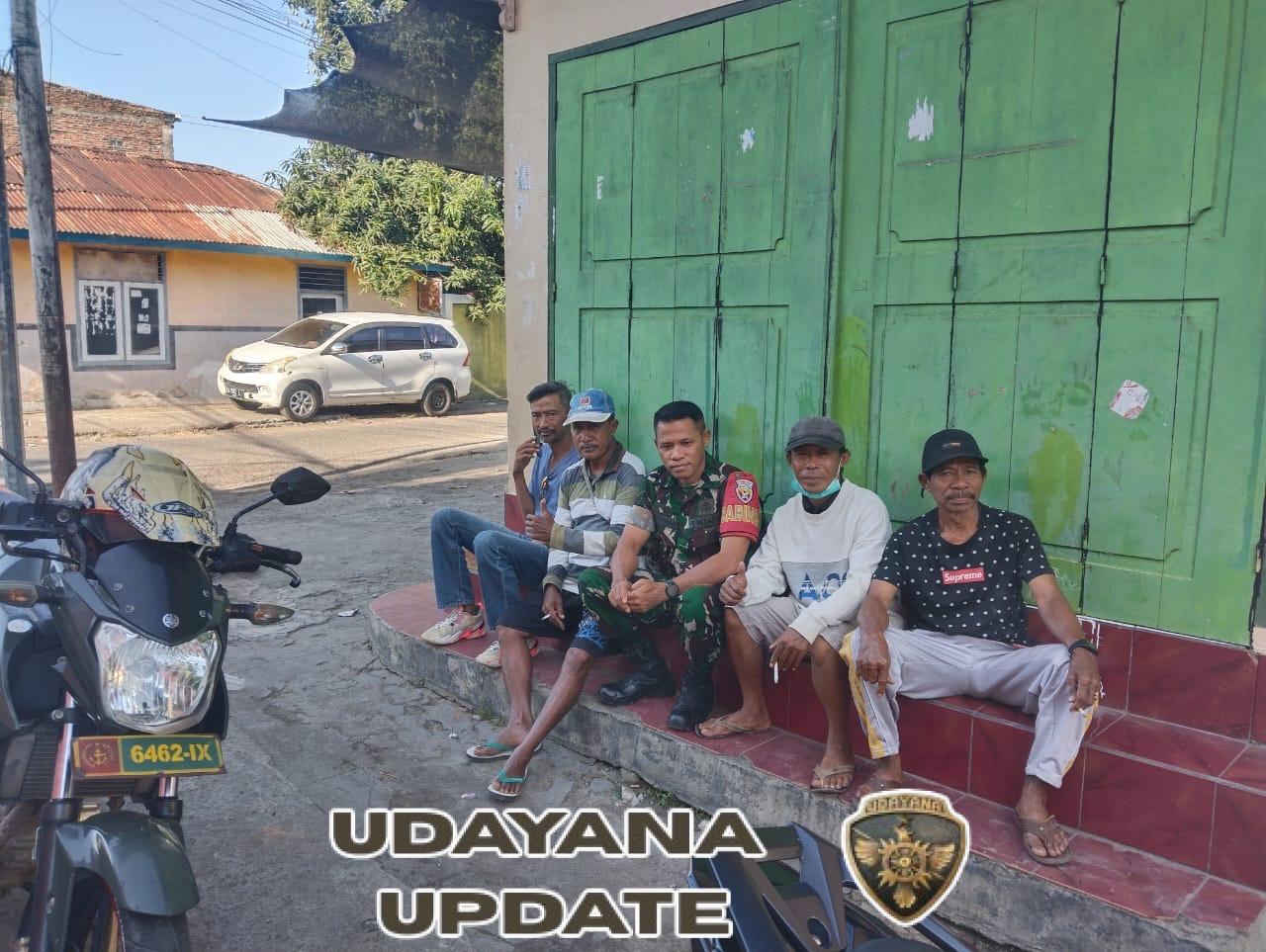 Babinsa Karijawa Imbau Warga Waspada Banjir Saat Musim Hujan