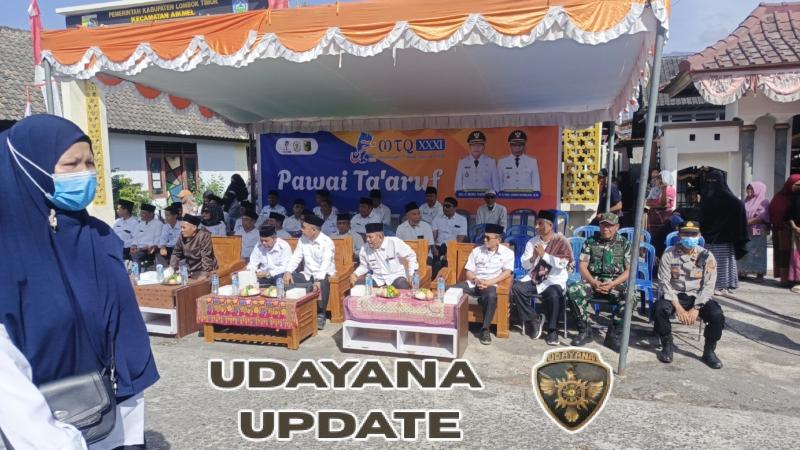 Koramil 1615-11/Aikmel Amankan Pawai Ta’aruf Pembukaan MTQ XXXI Lombok Timur