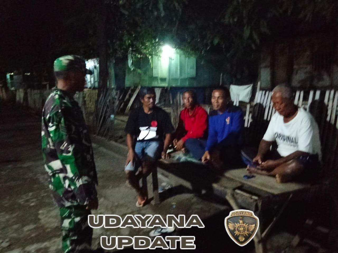 Babinsa Koramil 1608-05/Donggo Gelar Patroli dan Ronda Malam di Empat Desa Binaan