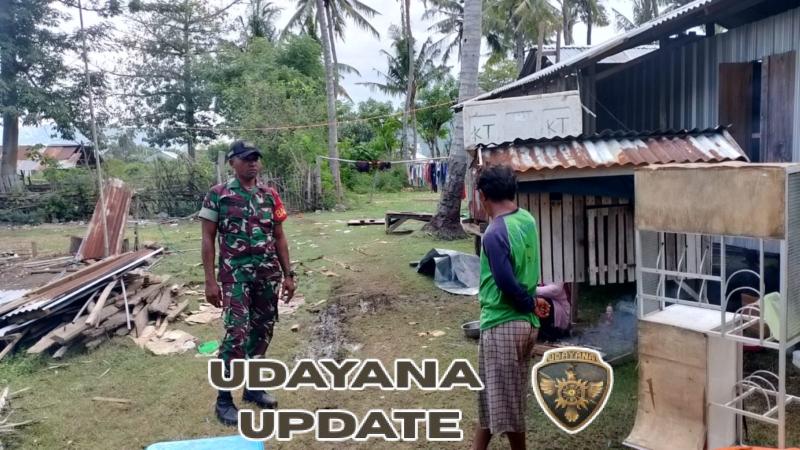 Babinsa Konte Ajak Warga Perkuat Gotong Royong untuk Jaga Kondusifitas Desa