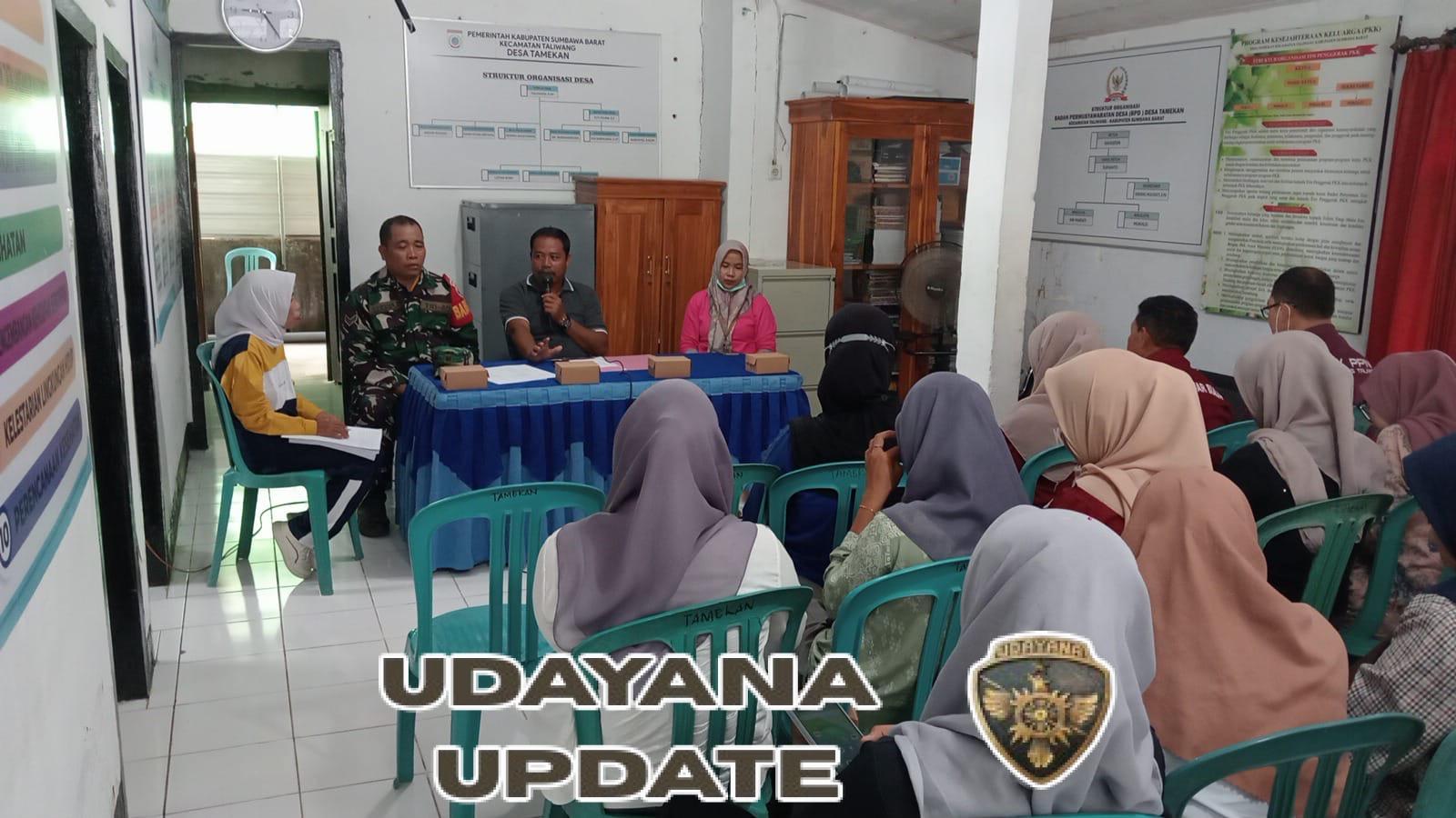 Desa Tamekan Bentuk Desa Siaga TBC, Babinsa Dampingi Pelatihan Kader