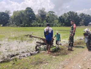 Petani Sambut Baik Pendampingan Babinsa Saat Mulai Musim Tanam
