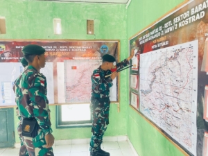 Sambangi Perbatasan, Dansatgas Pamtas Yonarhanud 2 Kostrad Kunjungi Pos Naekake