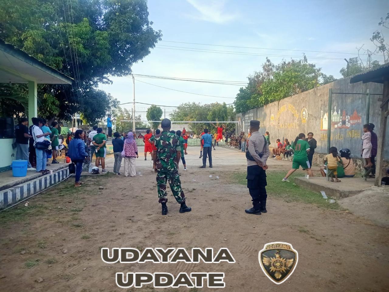 Wujud Dukungan TNI terhadap Kesehatan Masyarakat, Koramil Kewapante Kawal Lomba Volly Antar Puskesmas