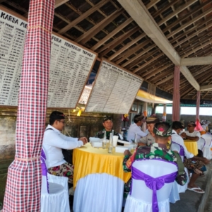 Danramil 1623-04/Sidemen hadir ditengah-tengah masyarakat dalam kegiatan upacara keagamaan.