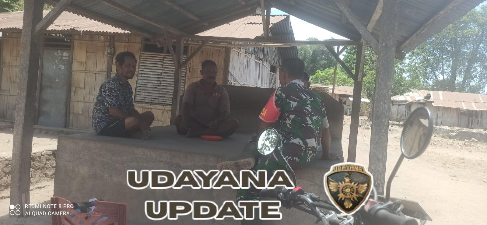 Babinsa Koramil 1602-04/Maurole Laksanakan Komsos dan Pamwil di Dusun Wolobele Desa Kotabaru