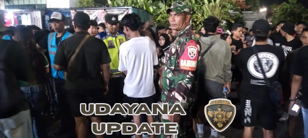 Wujudkan Kamtibmas Kondusif, Babinsa Desa Buruan Atensi Pertandingan Bali United VS Persib Bandung