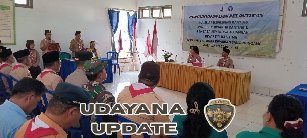 Babinsa Koramil 1630-02/Lembor Hadiri Pengukuhan dan Pelantikan Pengurus Kwarran Sano Nggoang