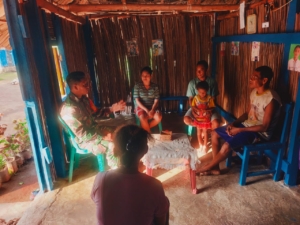 Babinsa Tuakau Gelar Musyawarah Perbaikan Pagar Lahan Pertanian