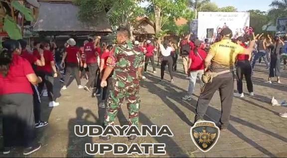 Sinergi Babinsa dan Bhabinkamtibmas Wujudkan Kebersamaan Pemuda Guwang Lewat Senam Ceria